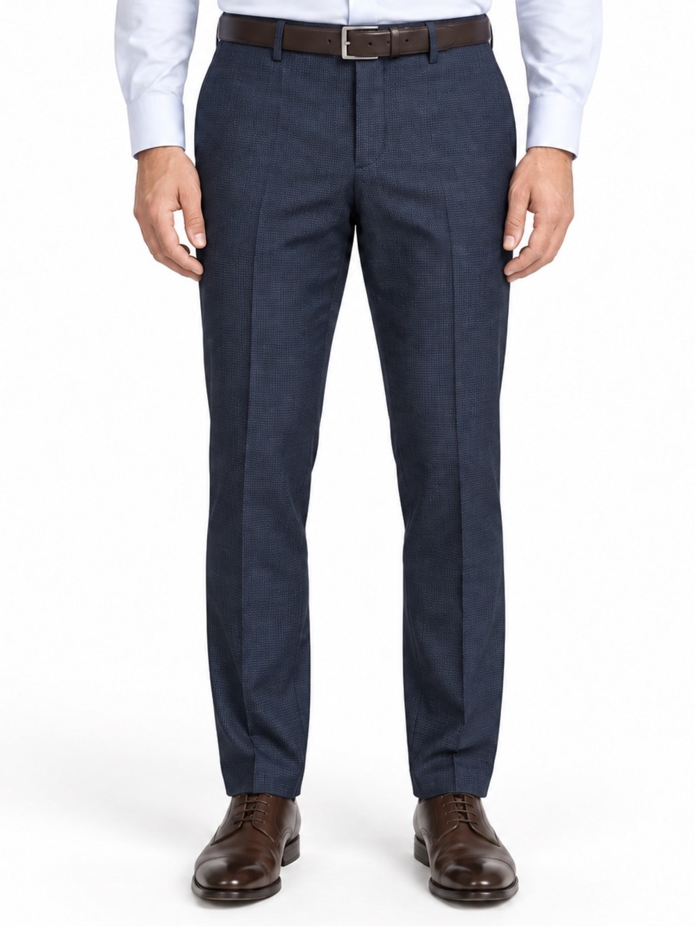 Theory Jake W Houndstooth Suit Dress Pants Navy Wool Blend Men’s 31